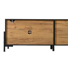 Tv Stand Natural Made Of Wood For Living Room - 自然的 - 查看 2