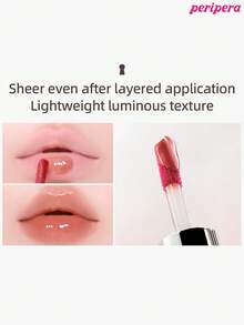 Peripera 2.4 G MOOD GLOWY TINT KEY 化妝品吊飾液體唇彩棒,豐盈果凍光澤透亮亮澤感,不乾澀長效持色唇釉鑰匙圈,可穿戴美妝配件,可用作包包掛飾,韓系美妝 - 06 Baked Peach - 查看 10