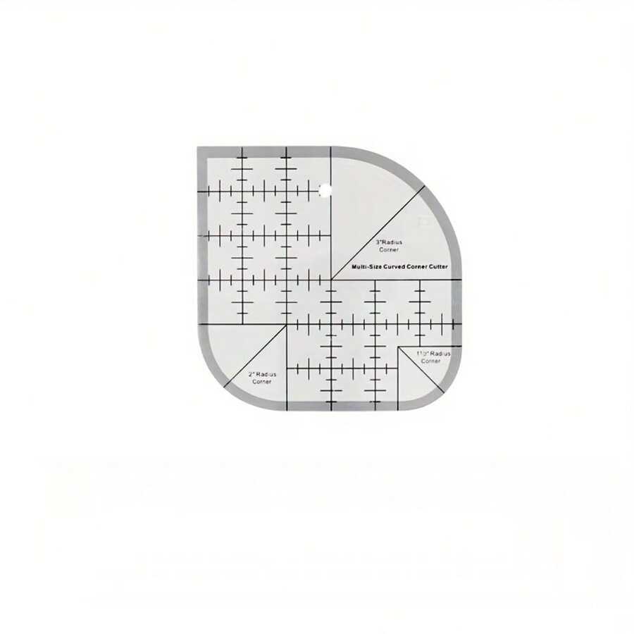 創意曲角切割工具附被褥尺,壓克力縫紉切割尺,縫紉模板 DIY 縫紉用品,縫紉模板切割工具,曲角切割尺 - 亞克力 - 查看 1