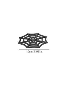 1/6pcs Halloween Spider Web Wooden Coasters, Creative Hollow Desktop Decor, Gothic Style Personalized Heat-Resistant Mats, Suitable For Party, Wedding, Birthday, Holiday, Home Decor, Halloween Party Supplies - View 9