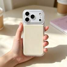 Pure Acrylic Phone Case With Precision Holes, Cute Shockproof Camera Lens Protector, Soft Ultra-Thin Protective Cover, Compatible With IPhone 17 16 15 14 13 Pro Max 12 Pro Max 11, Suitable For Various Holiday Gifts - Beige - View 1