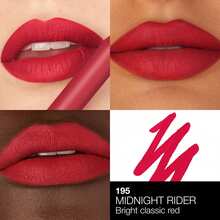 NARS Powermatte 高顯色唇筆唇線筆 #195 Midnight Rider 2.4g / 0.08 Oz | 濃郁強烈顯色啞光唇線筆 | 持久配方可達 12 小時持妝 | 滑順塗抹，精準勾勒唇形 - 195 Midnight Rider - 2.4g - 查看 2