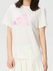 Adidas New Women's Outdoor Sports Casual Short Sleeve T-Shirt - White - View 1