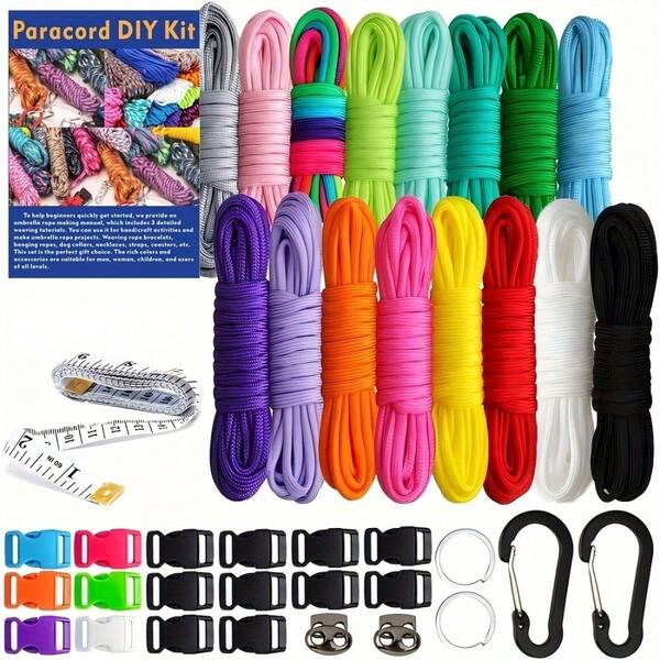 10m Colorful Polyester Rope, 4mm Diameter, Outdoor Multi-Purpose Emergency Rope
