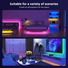 Bedroom Decor LED Light Strip, USB Plug 5V 1m/3.28ft-5m/16.4ft Smart Rope Light Strip With 24-Key Remote Control, Easy To Install Light Strip Suitable For Bedroom, Stairs, Kitchen - LED Light Strip - View 10