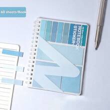 1pc Loose-Leaf Notebook Expansion Sticky Notes Multi-Combination, Multi-Functional Student Use Adhesive Set, This Notebook And Sticky Notes Combination Set Is Convenient To Use. Soft And Elegant Morandi Color, Notebook With Adhesive, Fashionable Design. - Multicolor - View 12