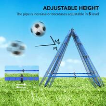 Double Sided Football Rebounder Net, Football Rebound Goal With Five Adjustable Angles, Blue - T0001-01-303 - View 9