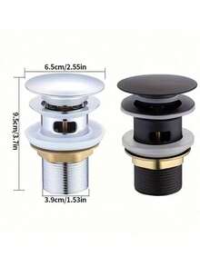 Stainless Steel Pop-Up Sink Faucet With Drain Stopper, Hole-Style Drain,Suitable For Bathroom & Kitchen Drainage,Bathroom Sink Stainless Steel Pop-Up Drain,Washbasin Drain, Anti-Odor Bathroom Sink Drain Kitchen Items Kitchen Accessories Kitchen Tools - Multicolor - View 6