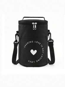 1pc Insulated Lunch Bag, Thickened Aluminum Foil Lunch Box Tote Bag, Round Fabric Lunch Bag For Office Workers - Multicolor - View 16