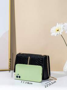 Tassel Pendant Crossbody Bag - Black - View 6