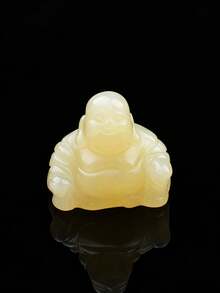 天然水晶迷你笑佛雕像，手工雕刻原石手持飾品，桌面裝飾，家居裝飾禮物 - 小佛 - 查看 13