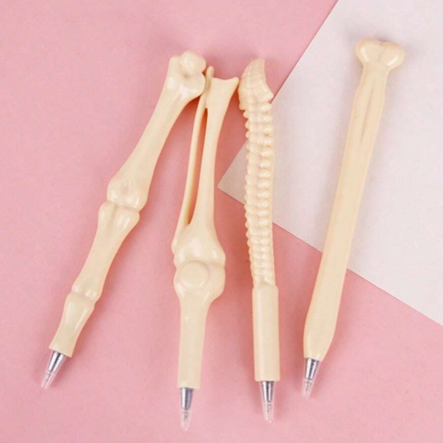 1pc/5pcs Creative Novelty Stationery, Suitable For Daily Writing And Student Prizes, Realistic Bone-Shaped Ballpoint Pen - Multicolor - View 1