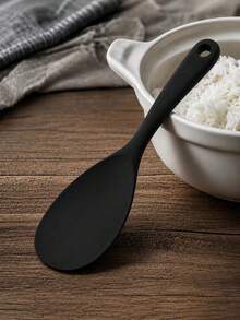Cuchara de arroz de silicona antiadherente y resistente al calor, diseño de una sola pieza, mango ergonómico, duradera y fácil de limpiar, adecuada para arroz, ensalada, puré de papas, utensilio de cocina - Ver 11