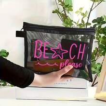 Mesh Makeup Bag Toiletries Storage Pouch Travel Accessories - Multicolor - View 7