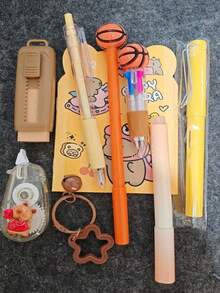 Creative 9-Piece Set Back To School Gift Gradient Color Mini Stationery Set Highly Attractive Middle And High School Students Learning Stationery Practical Portable Stationery Small Gift, This Is A Very Excellent Stationery Set, Very Suitable For Office, Learning And Drawing Use. It Has A Beautiful Appearance, Very Suitable As A Small Gift, Reward Souvenir, Or Birthday/Holiday Gift For Students. - Multi-piece Set - View 3
