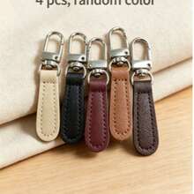 1pc/2pcs/4pcs Detachable Leather Zipper Pulls With Replaceable Metal Strap, Suitable For Bags, Clothing And Various Zippers - Multicolor - View 14