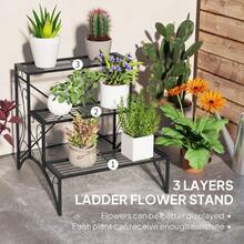 Three-Tier Decorative Metal Plant Stand - Black - T0001-01-2760 - 查看 9