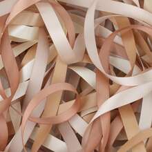 Champagne Gold Ribbon - 3/8 Inch Double-Faced Satin Ribbon Set - 6 Rolls, 120 Yards, Suitable For Crafts, Weddings, Baby Shower Decorations, Gift Wrapping, Invitations - View 4