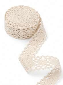 2.5 Yard Ivory Hollow Crochet Lace Trim Ribbon DIY Handmade Sewing Decoration Gift Wrapping Clothing Accessories - Lace Ribbon - View 1