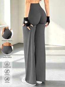 YEOREO Workout Leggings Womens No Front Seam Straight Leggings  31.5" High Waist Buttery Eddiy Gym Yoga Pants Winter Leggings For Women Winter Straight Leg - 深灰色 - 查看 1