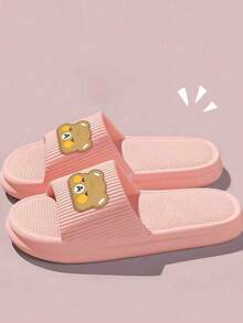 Summer Versatile INS Style Women's Home Slippers, Minimalist Fashion, Comfortable Lightweight Sole, Easy To Wear For Long Periods Without Fatigue, Easy To Clean, Essential Item For Home, Office, Bathroom And Other Places - Pink - View 1