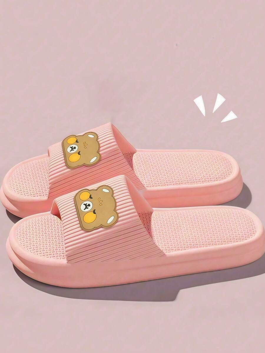 Summer Versatile INS Style Women's Home Slippers, Minimalist Fashion, Comfortable Lightweight Sole, Easy To Wear For Long Periods Without Fatigue, Easy To Clean, Essential Item For Home, Office, Bathroom And Other Places - Pink - View 1