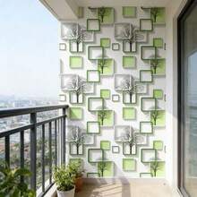 1 Roll Classic Plaid Tree Pattern Easy Tear Wallpaper, Suitable For Kitchen, Bedroom, Bathroom Home And Commercial Decor Wall Sticker, High Weight Vinyl Self-Adhesive Wallpaper - Multicolor - View 3