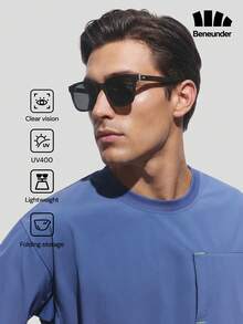 Beneunder Wellington Frame Original Color Foldable Fashion Glasses FD002 - Black - View 1