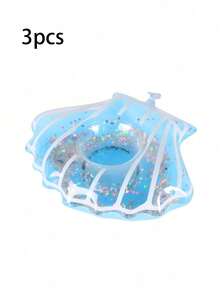 Shiny Shell Inflatable Drink Holder/Floating Mat, Inflatable Drink Holder, Shiny Shell Inflatable Drink Holder, Reusable Shiny Shell Inflatable Drink Holder/Floating Mat, Suitable For Pool Parties, Summer Garden And Swimming Activities, Spa, Fashionable Colorful Spherical Home Party Decoration, Summer Travel Essential - Multiple Styles - View 15