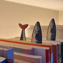 1pc Acrylic Bookmarks, Sardine Shaped High Beauty Bookmarks, Reading Marks, Suitable For Reading Enthusiasts, Colleagues, Friends And Family, Suitable For Home Season, Halloween Ideal Gift - A - View 2