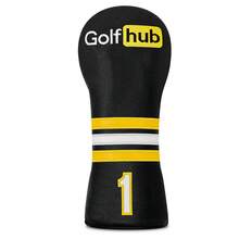 1PC Golf Headcovers - Black Golf Wood Headcover For Driver, Fairway Wood & Hybrid Clubs, Soft Inner Lining, Golfhub Letter & Stripes Embroidery, Universal Fit For Most Clubs - Multicolor - View 14