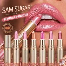 SAM SUGAR 鑽石珍珠口紅防水易上色，閃耀金色光澤，持久保濕，多色可選，適合所有膚質，完美聖誕禮物 - 彩色 - 查看 3