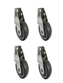 4 buah Roda Kastor Furnitur, Roda Troli Senyap, Roda Pengganti untuk Meja, Kursi, dan Sofa, Roda Penopang Roller Pintu Anti Selip - 4 roda pengarah berbentuk J - View 13