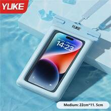 Yuke IPX8 防水手機防水袋，可浮水觸控螢幕防水收納袋，附掛繩，適用海灘與游泳 - 彩色 - 查看 14