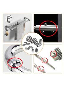 100/200pcs Set Hex Socket Head Screws, Hex Socket Head Bolts, Set Screws M3 M4 M5 M6 M8, Suitable For Home Repair, Door Lock Installation, Furniture Repair, Electronic Products, DIY, Fasteners (Stainless Steel 12 Sizes) - Hex Socket Set Screws - View 2