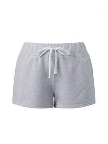 Women Low Rise Sweat Shorts Casual Y2k Drawstring Low Waisted Lounge Shorts Summer Yoga Gym Running Shorts Sweatshorts Beach Vacation Micro Shorts - 灰色 - 查看 5