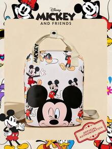 1 Pc Disney Officially Licensed Mickey Mouse Pattern Backpack, Casual Daily Backpack | School Bag | Sports Bag | Cartoon Backpack | Knapsack, Perfect For Women/Students/Teens/Graduates, Essential For Daily Use, Outings, Travel, Shopping And Back To School Season - Multicolor - View 1