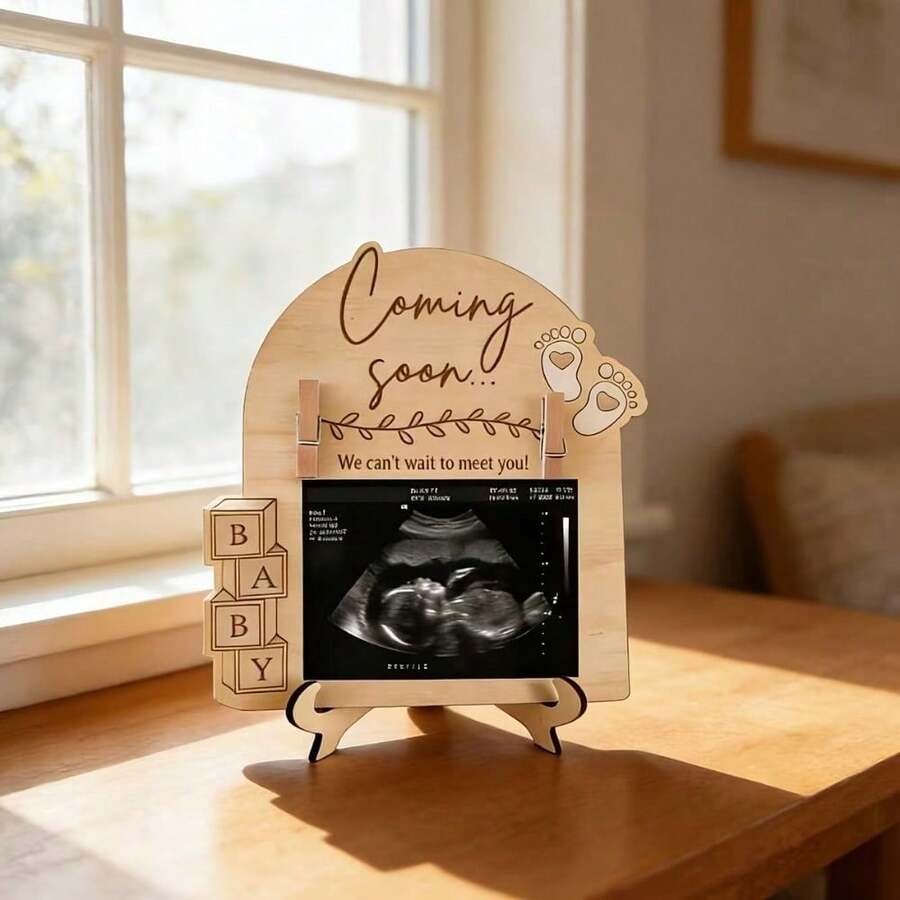 1 Stück Ankündigung: Wir können es kaum erwarten, dich kennenzulernen! Baby-Essentials, Neugeborenen-Essentials, Neugeborenes Mädchen, Mädchen-Geschenk, Baby-Zubehör - Verschiedenfarbig - Übersicht 1