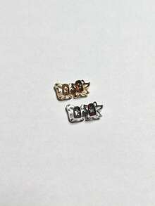 Unisex Silver & Gold Tooth Grillz Luxury CZ Rhinestone Flower Hip Hop Style Customizable Teeth Accessories For Halloween, Tooth Brush, Teeth Cleaning Tool, Dental Accessories, Travel Toothbrush - Multicolor - View 4