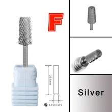 6.6mm Large Trapezoidal Tapered Barrel-Shaped 3-Color Tungsten Carbide Nail Drill Bit - Silver - View 9