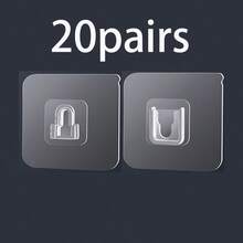 Transparent Unmarked Holeless Installation Snap Clips For Hanging Power Outlets And Picture Frame Decor, Suitable For Bathroom, Kitchen, Office - A - View 15
