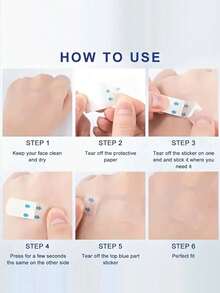 120pcs/3 Boxes Invisible Face Lifting Patches, Transparent Seamless Face Slimming Patches, Tightening Facial Lines And Shaping Patches, Invisible Tightening Mask, Waterproof Transparent V-Shaped Patches - Suitable For Eyes, Double Chin And Neck, Waterproof Transparent Contouring Patches - Multicolor - View 9