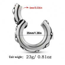 1件 6mm 哥德式三位一體耳擴張器 316L不鏽鋼耳擴 身體穿刺飾品 暗黑風格 中性款 - 1674 - 查看 3