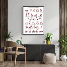 6pcs Yoga Practice Poster Set, Multiple Different Themes Yoga Poses Yoga Guide, Yoga Fitness, Weight Loss And Body Shaping Exercise, Fitness Workout, Yoga Gym Assistant, Pose Training, Yoga Enthusiasts, Yoga Auxiliary Tools, Suitable For Different People, Fitness Poster, Suitable For Room And Office Decoration - Multicolor - View 12