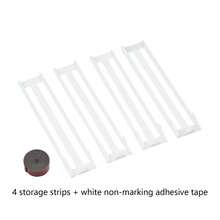 No-Drill Self-Adhesive Coffee Capsule Storage Rack, 4pcs Wall-Mounted Vertical Capsule Storage Strips, Can Be Attached To Coffee Corner, Coffee Machine Side, Cabinet Door, Removable And Reusable - Watermelon Pink - View 10