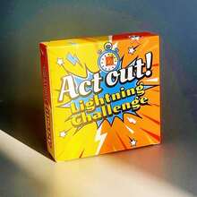 【節日禮物推薦】Act Out! Lightning Challenge 桌上遊戲－趣味爆笑派對卡牌遊戲，適合全家共玩，朋友與家庭聚會的完美禮物 - 橘色 - 查看 2
