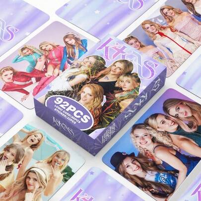 92 Photocards | Merchandising del grupo femenino argentino K4OS, Tarjetas fotográficas coleccionables, Pegatinas para diario, Tarjetas Lomo & Tarjetas de felicitación