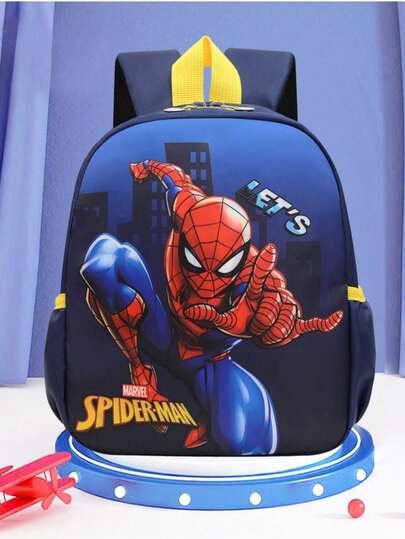Mochila infantil para niños, mochila escolar de jardín de infancia con dibujos animados, patrón de fondo de ciudad azul marino, correas de hombro de esponja gruesa ligera que reduce la carga con diseño de protección de la columna vertebral, gran capacidad con doble cremallera y almacenamiento en capas, bolsillos laterales dobles para botella de agua y paraguas, almohadilla trasera acolchada y transpirable, adecuada para niños de 3 a 8 años para la escuela, viajes al aire libre, mochila infantil de anime, duradera y resistente a la deformación, mochila escolar pequeña versátil para el uso diario casual de los niños, estampado divertido resistente a la decoloración, mochila portátil para estudiantes de primaria