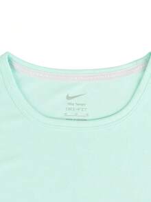 Nike Women's Summer New Running Fitness Training Quick-Dry Reflective Short Sleeve Sports T-Shirt HV2773-353 - Green - View 4