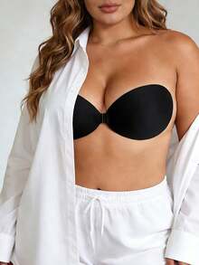 Plus Size Invisible Self-Adhesive Push-Up Bra, Women's Seamless Strapless Bra, Strapless Bra - Multicolor - View 2